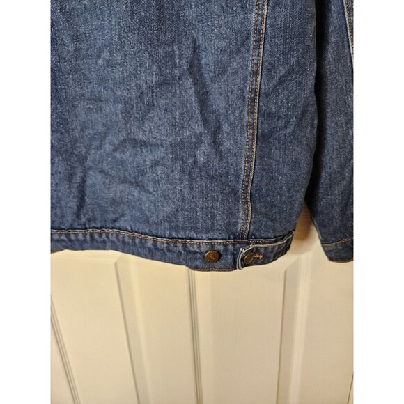 North 40 Sherpa Lined Denim Truckers Jacket Men's Medium Cowboy Western - Picture 8 of 9